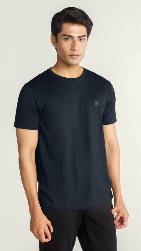 Breeeze Ultra-Light Solid T-Shirt French Navy